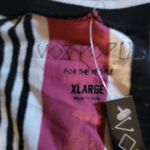 NWT Vox Populi For The People Inverted Stripe Men's Tank Top Size XL - Picture 3 of 4